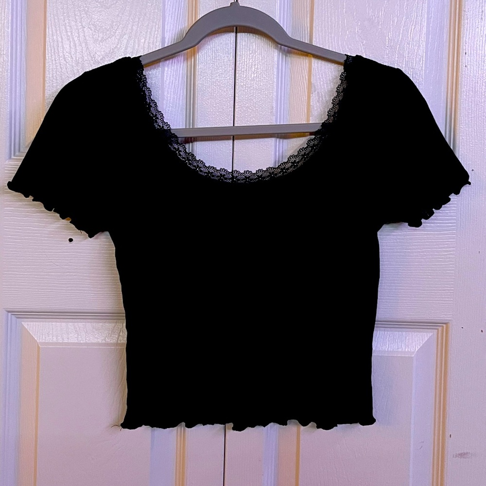 Black crop top